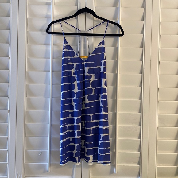 Alice + Olivia Silk Brick Print Mini Dress XS - Picture 1 of 7